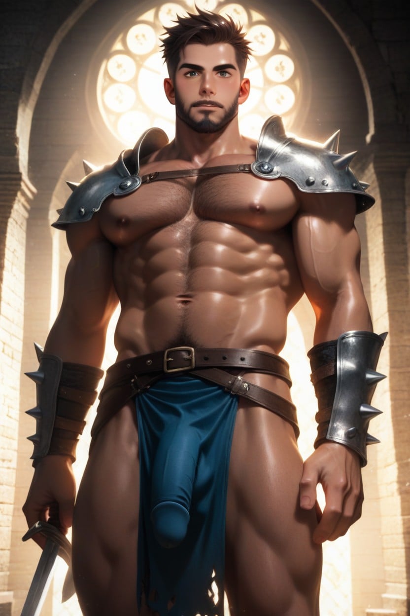 Masterpiece, Dark Brown Hair, Strong AI Gay Porn