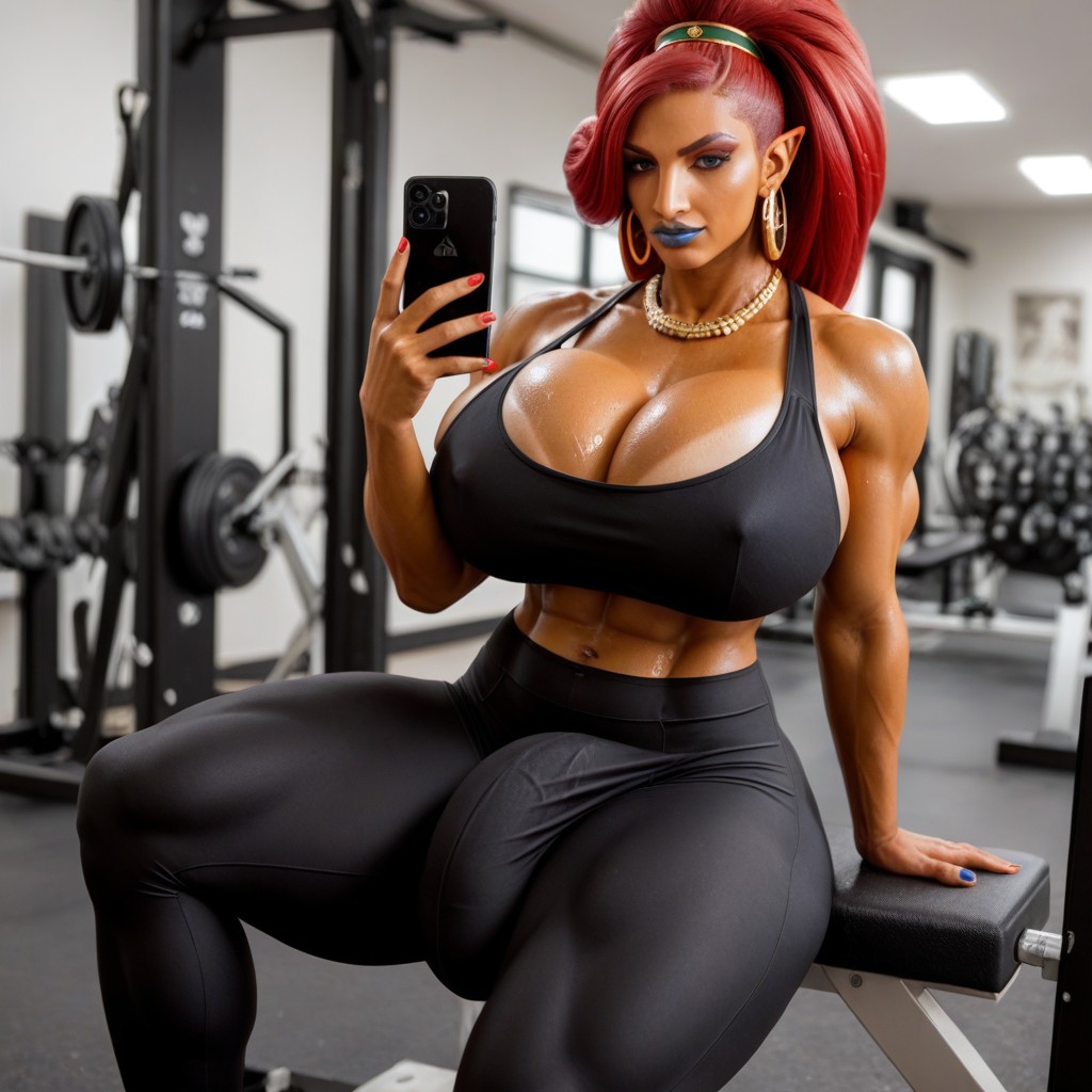 Dick Bulge, Breast Expansion, Full Lips Shemale AI Porn