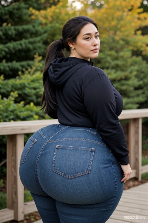 Big Breasts, Heavy Lower Lips, Ghetto Badonkadonk Booty AI Porn