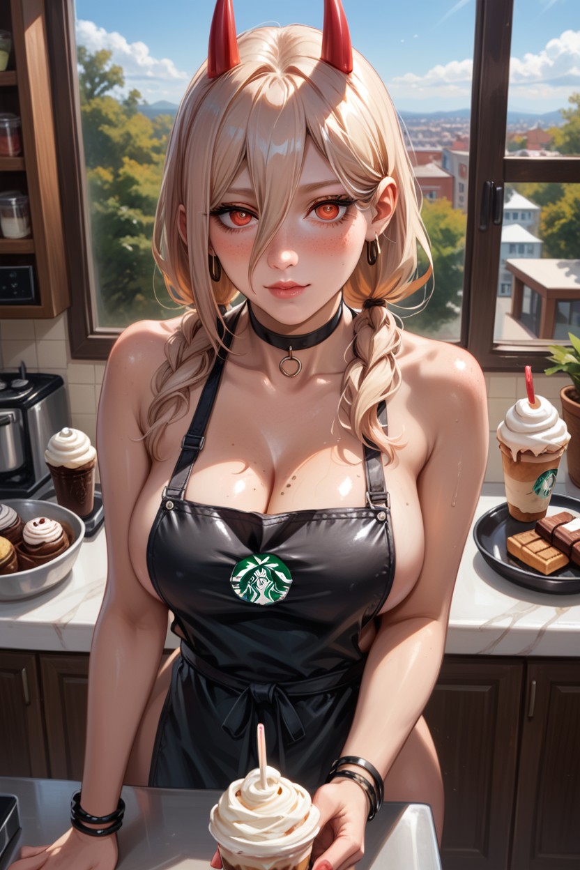 Pigtails, Freckles, Face Hentai AI Porn
