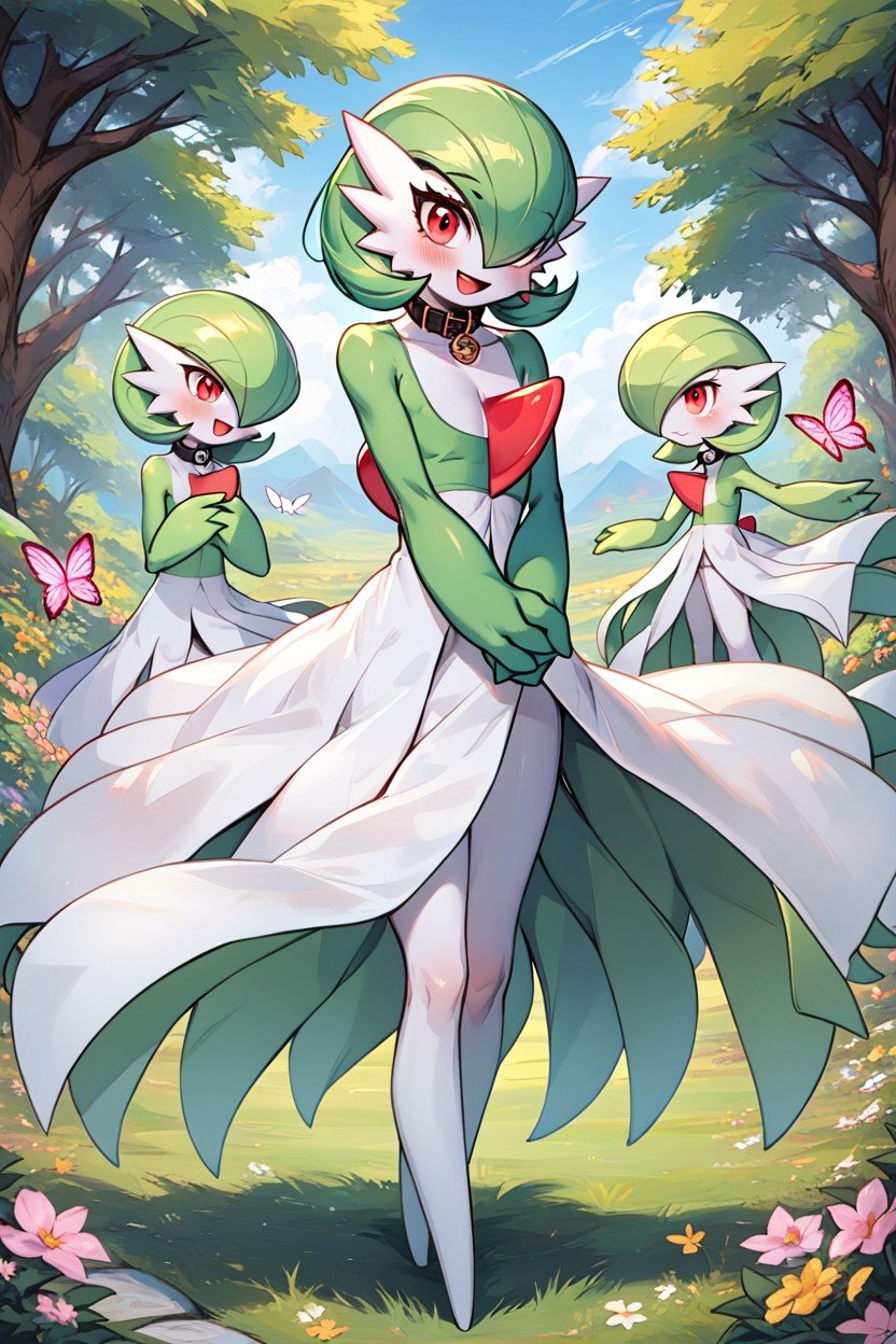 Gardevoir, Butterflies Around Gardevoir, Pink Aura Furry AI Porn