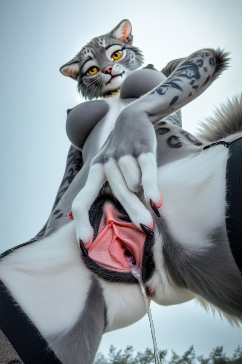 Looking Back At Viewer, Pronebone, Ripped Stockings Furry AI Porn