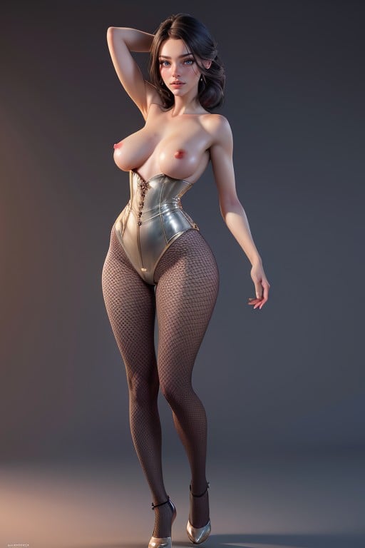 Front View, Naked, 3d AI Porn