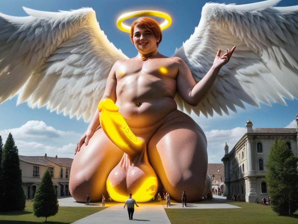 Thick, Glowing Body Writing, Angel AI Gay Porn