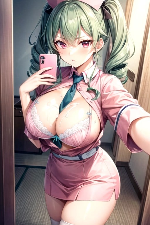 Japanese, Anchovy From Girls Und Panzer, Chest AI Porn