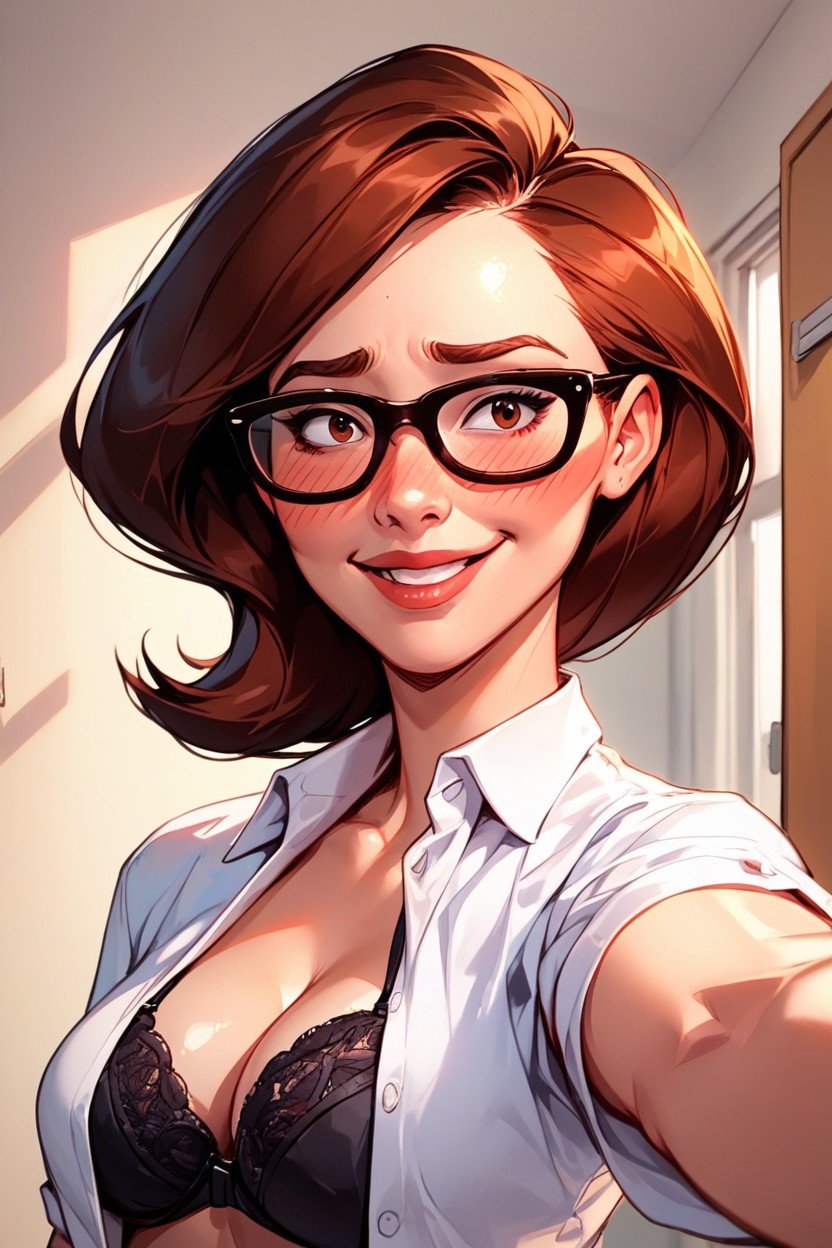 セルフィー, Helen Parr, Black Trimmed GlassesAIポルノ