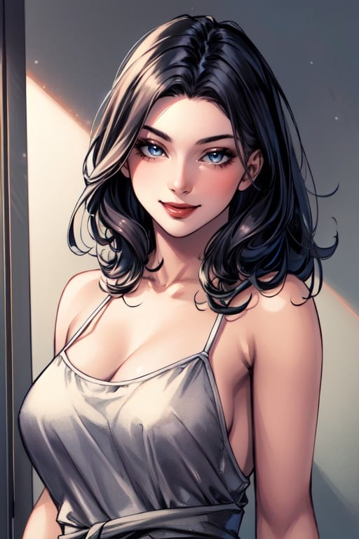 Comic, Silk Dress, Happy AI Porn