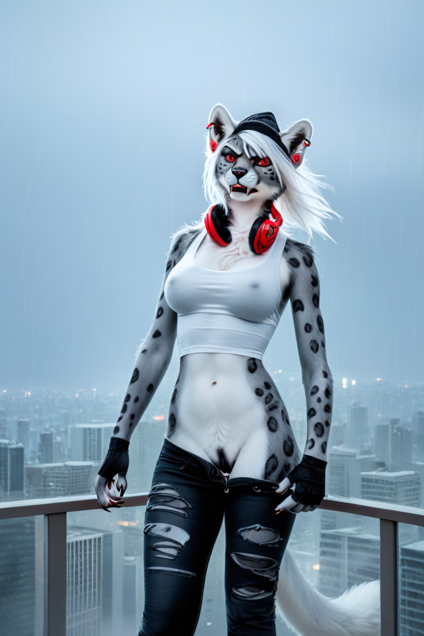 Tattoo, Dark Night, Realistic Pussy Furry AI Porn