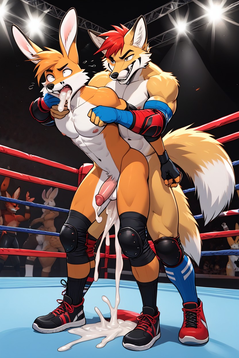 Grabbed From Behind, Rabbit Fearful, Rabbit Short Hair Furry AI Porn