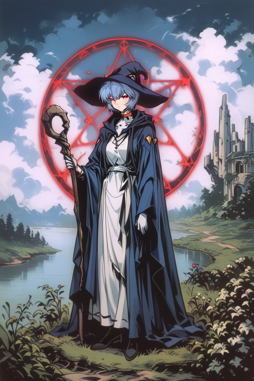Fairytale Landscape, Hands, Witch Hat Hentai AI Porn