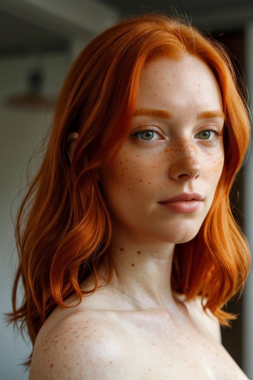 Ginger, Skinny, Front View AI Porn