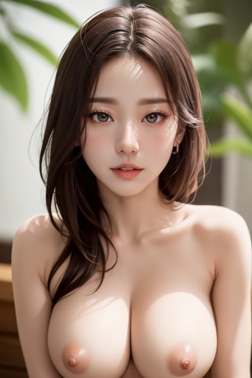 女神级, 粉红发, 大乳 AI Porn