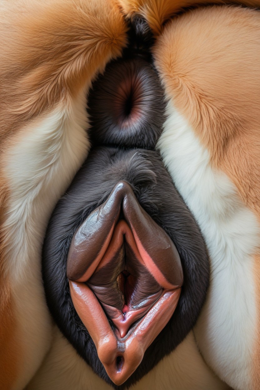 Large Tail, Fur Patterns, Massively Enlarged Genitals Furry AI Porn