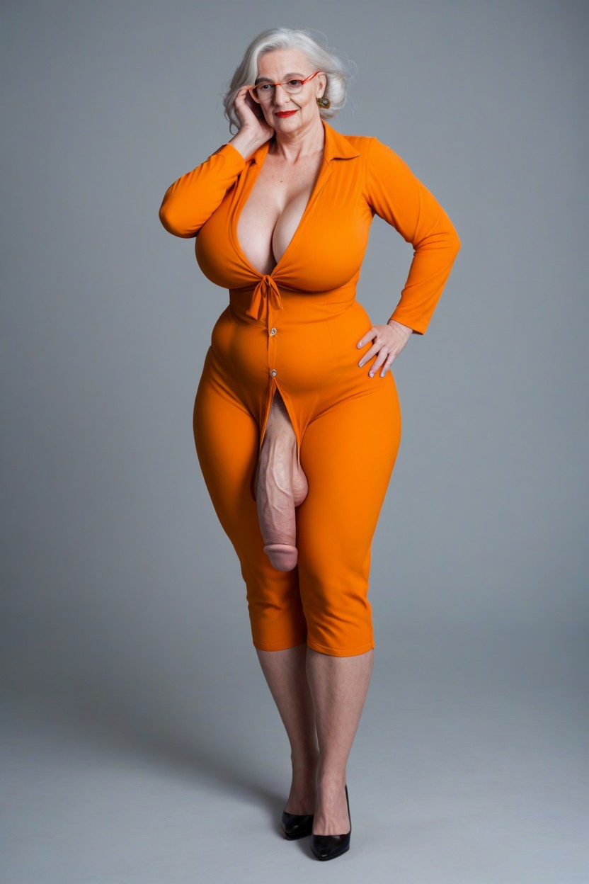 Full Body, No Panties, Massive Breasts Shemale AI Porn
