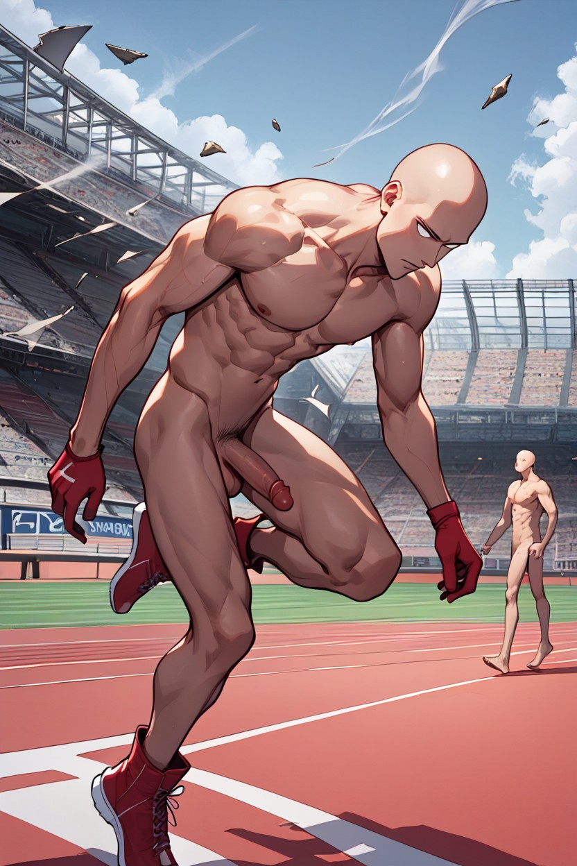 Overview, Dark Shadowy Face, Red Boots Smoking AI Gay Porn