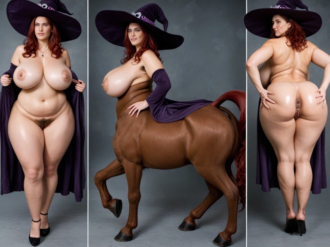 Big Centaur Ass, Pechos Masivos, Cuerpo CompletoPorno AI