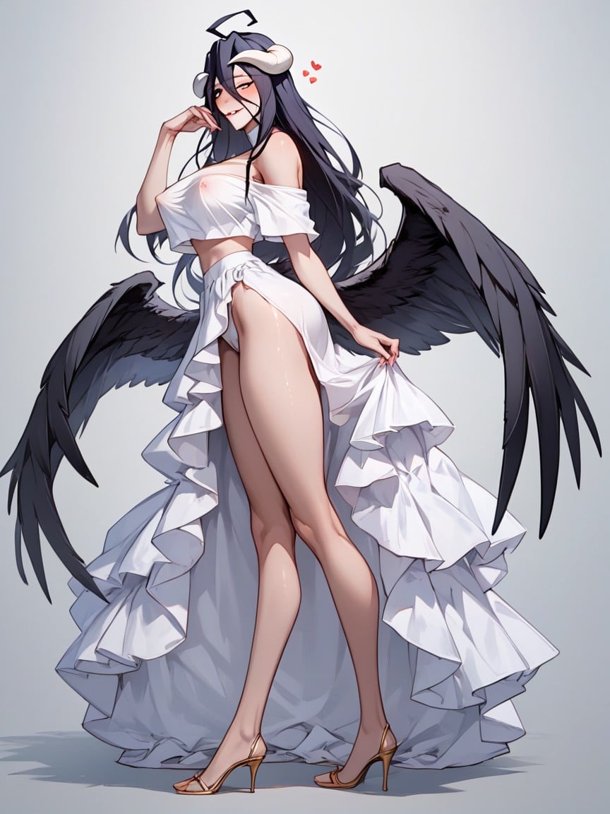 Biting Lip, Horny, Albedo From Overlord AI Porn