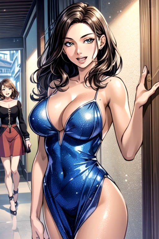 Sequin Dress, 2 People, Comic AI Porn