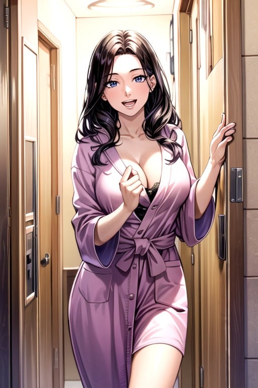 Cute, Bathrobe, Comic AI Porn