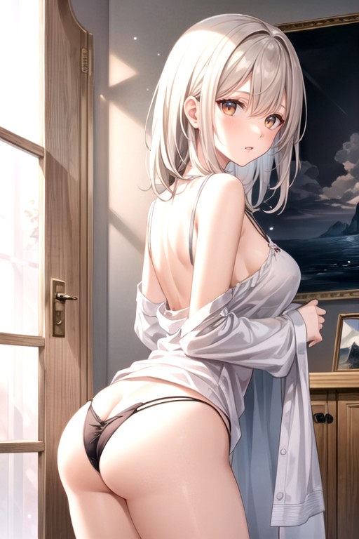 Thong, White Hair, Pyjamas AI Porn