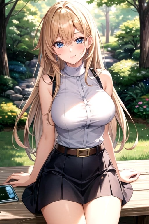 Forest, Straight Hair, SleevelessKI Porno