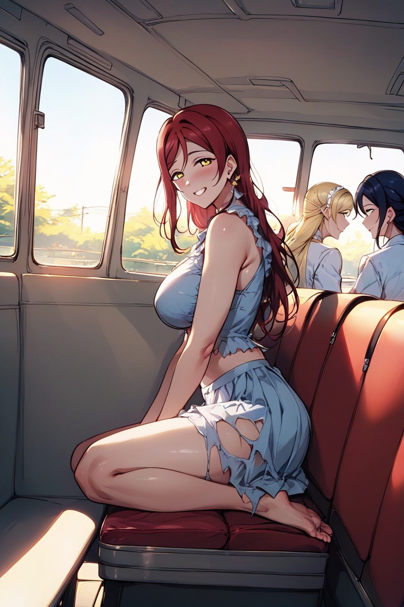 Otomone Kozue From Love Live!, Yugiri Tsuzuri From Love Live!, Side View AI Gay Porn