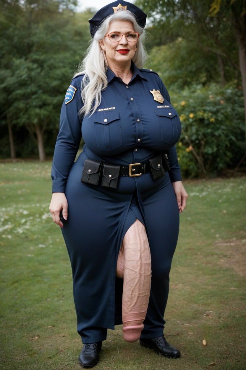 Molded Penis, Police Pants, Gigantic Shemale AI Porn