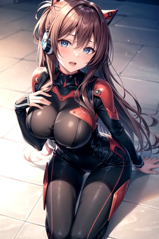 Rounded Ass, Kneeling, Half-closed Eyes Hentai AI Porn