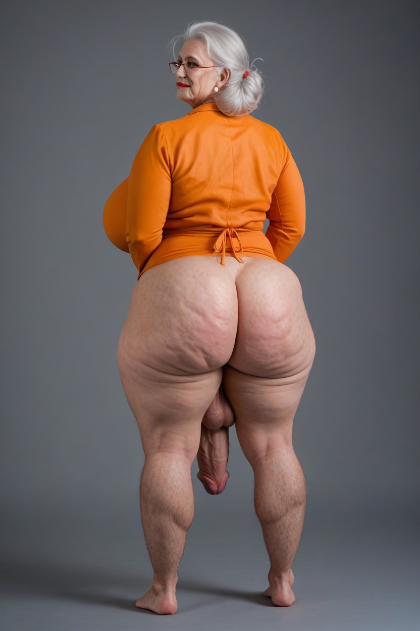 Standing, Full Body, Fat Round Ass Shemale AI Porn