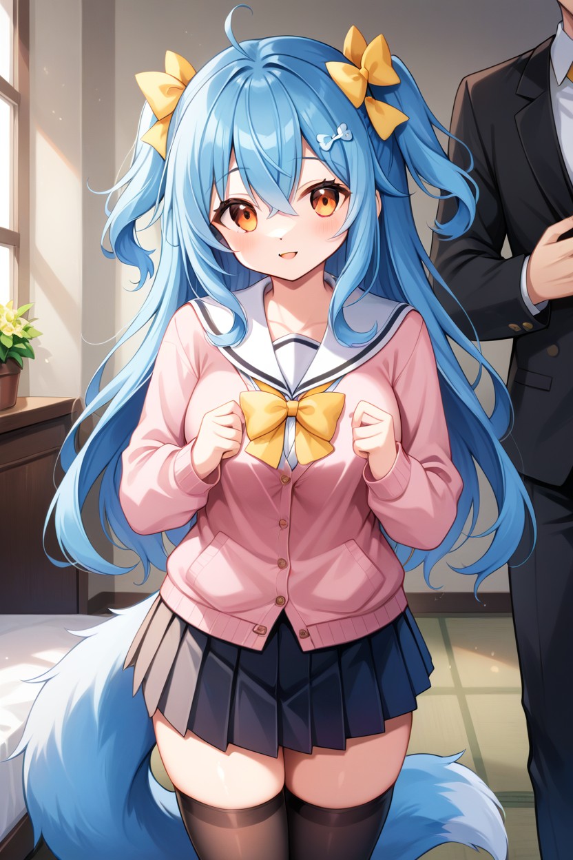 Yellow Bowtie, Cowboy Shot, Pocket Hentai AI Porn