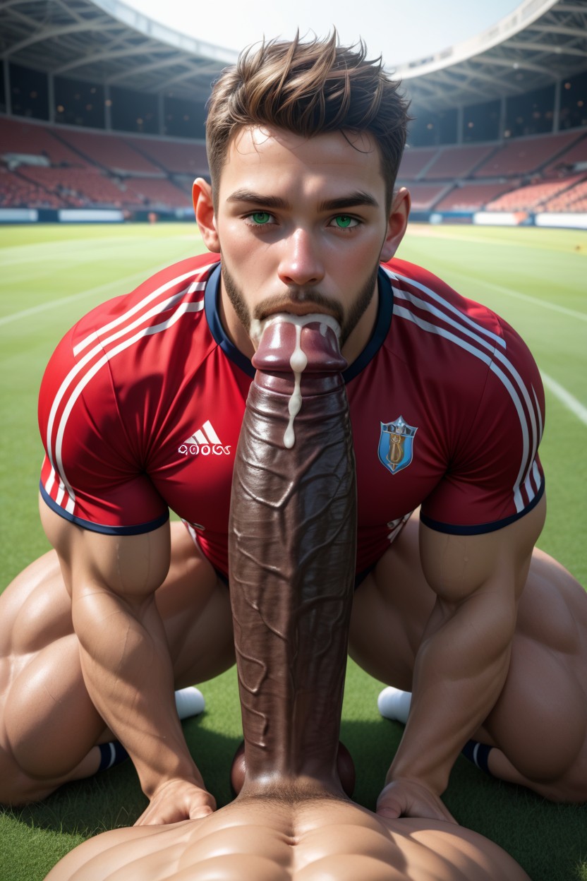 Men, Spit, Wide Penis AI Gay Porn