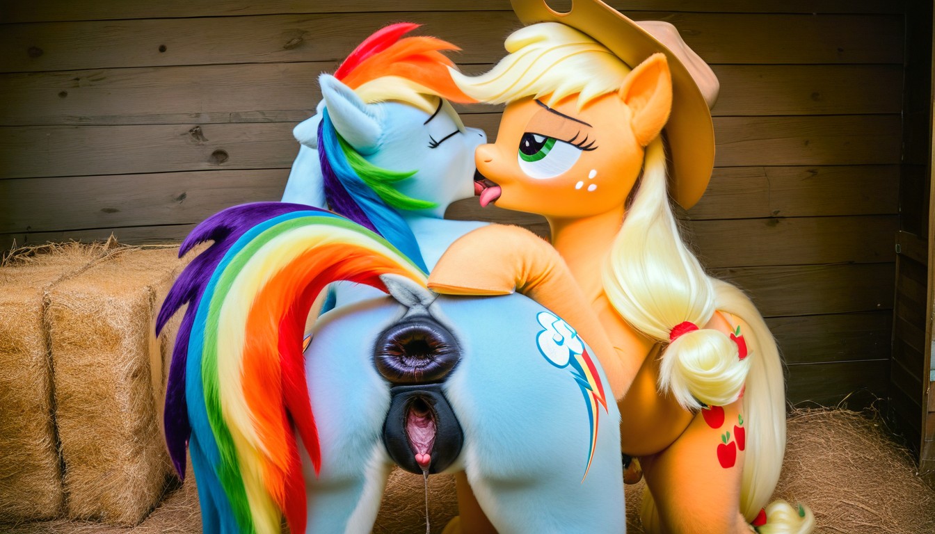 In A Barn, 2 People, Gaping Anus Furry AI Porn