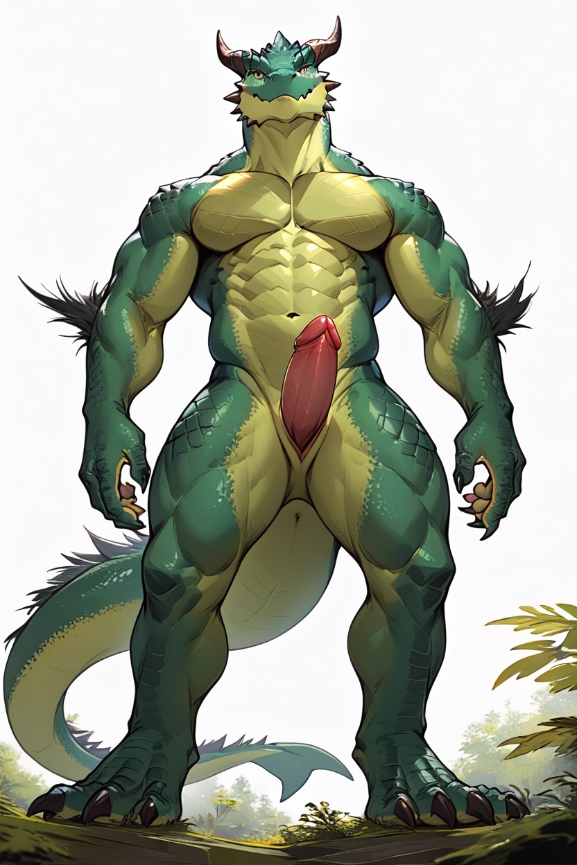 Man, Lizardman Slit, Full Body Furry AI Porn