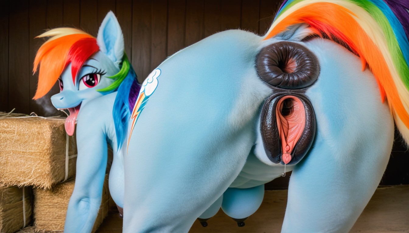 Looking At Viewer, Looking At Viewer, Rounded Ass Furry AI Porn