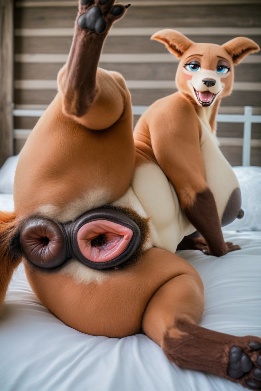 Fit, On All Fours, Childbearing Thighs Furry AI Porn