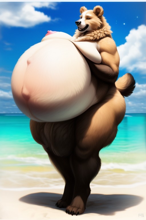 Hairy Pussy, Hyper Pregnant, Hyper Pregnant Furry AI Porn