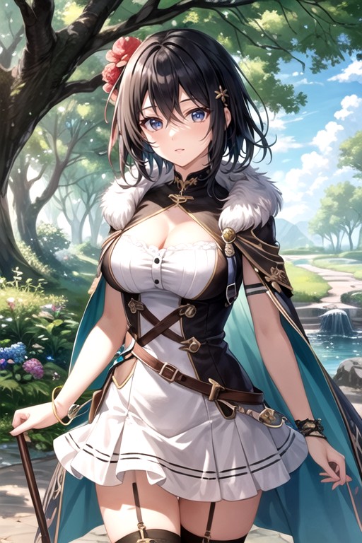 Beautiful Detailed Eyes, Break Hair Ornament, Jewelry Porno IA