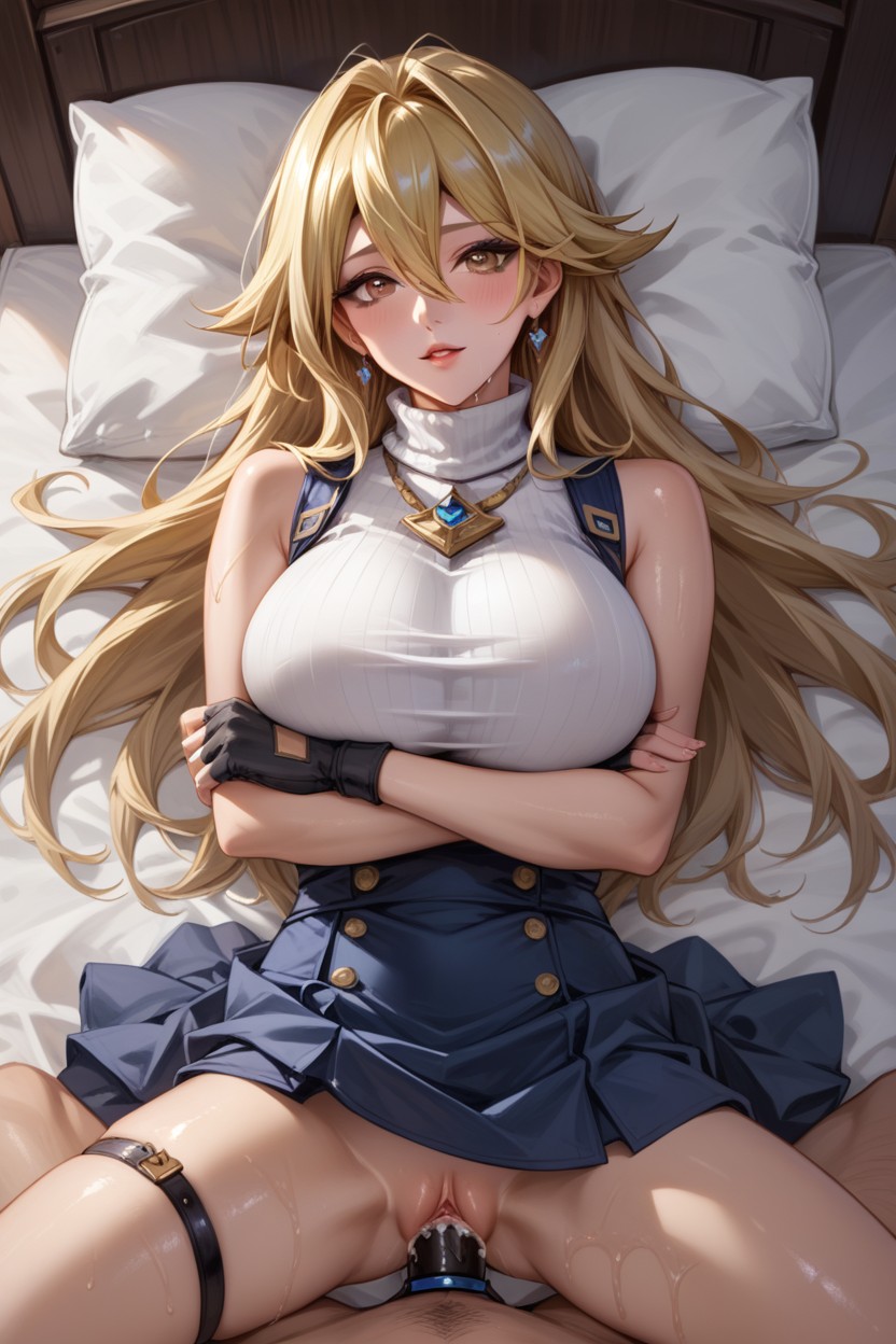 Huge Breasts, Sleeveless, Hair Between Eyes Hentai AI Porn