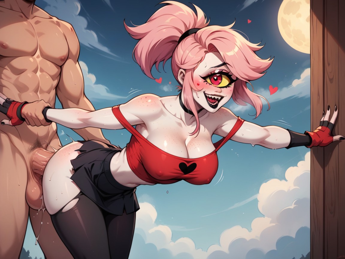 Tattoo, Freckles, Black Lipstick Hentai AI Porn