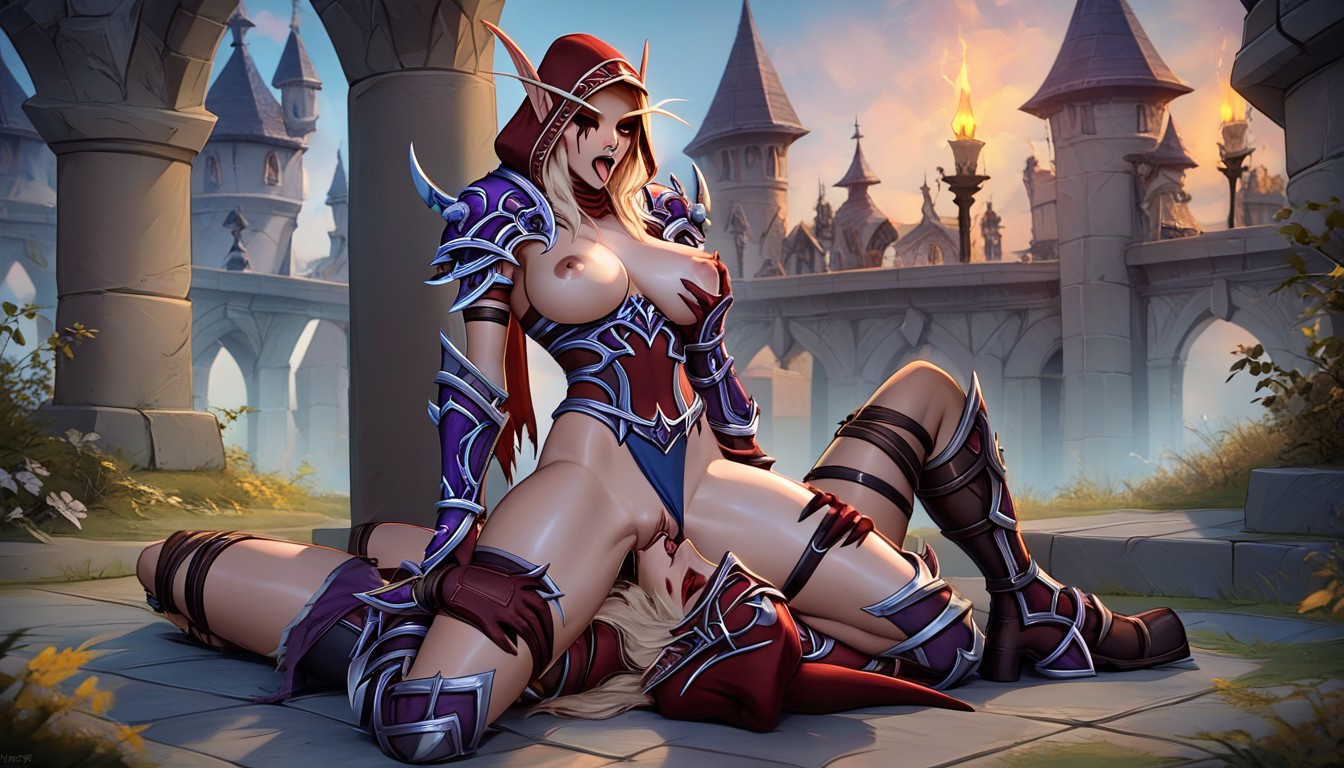 Ropa Ajustada, Alleria Pee, Hard Cunnilingus Porno IA