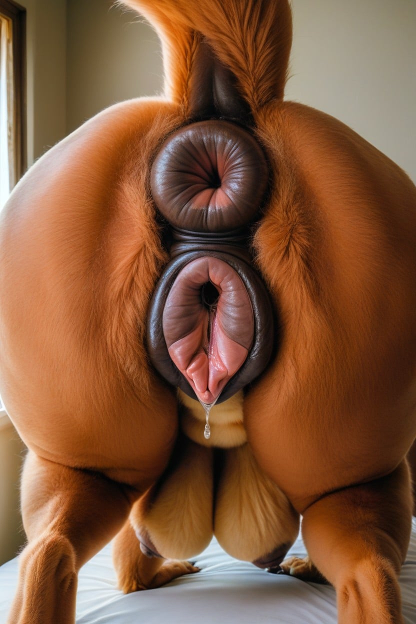 Childbearing Thighs, Canine Pussy, Anus Juice Porno IA Furry