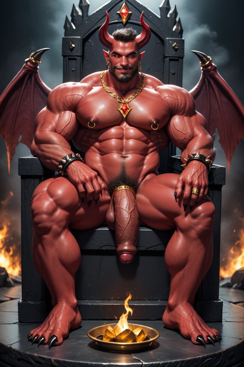 Bara, Huge Muscles, Beard AI Gay Porn