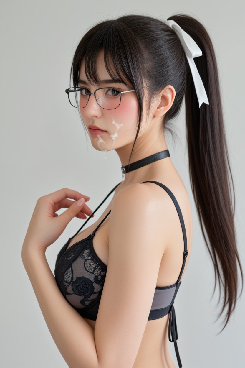 Choker, Rear View, Confused Face X Asian AI Porn