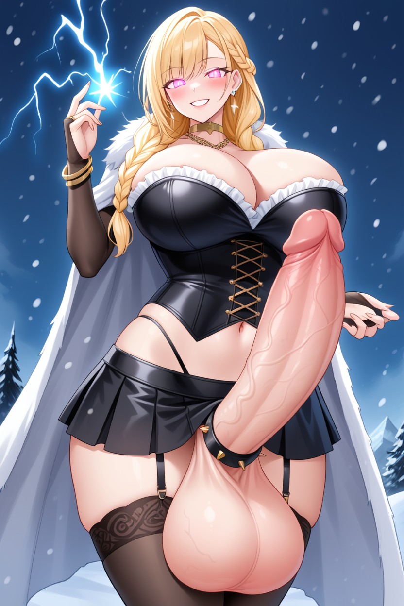 Fur-brimmed Collar, Wild Hair, Nsfw Shemale AI Porn