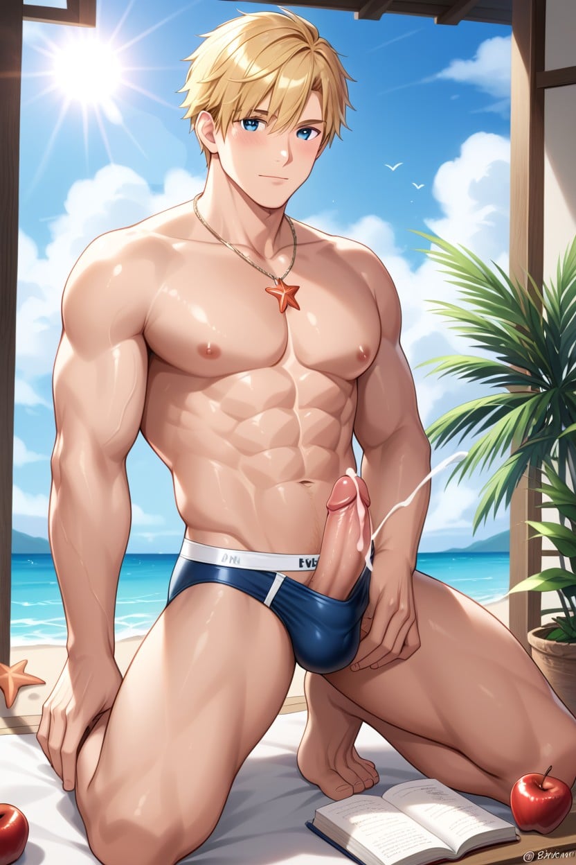 Male_swimwear, Pectorals, Water AI Gay Porn