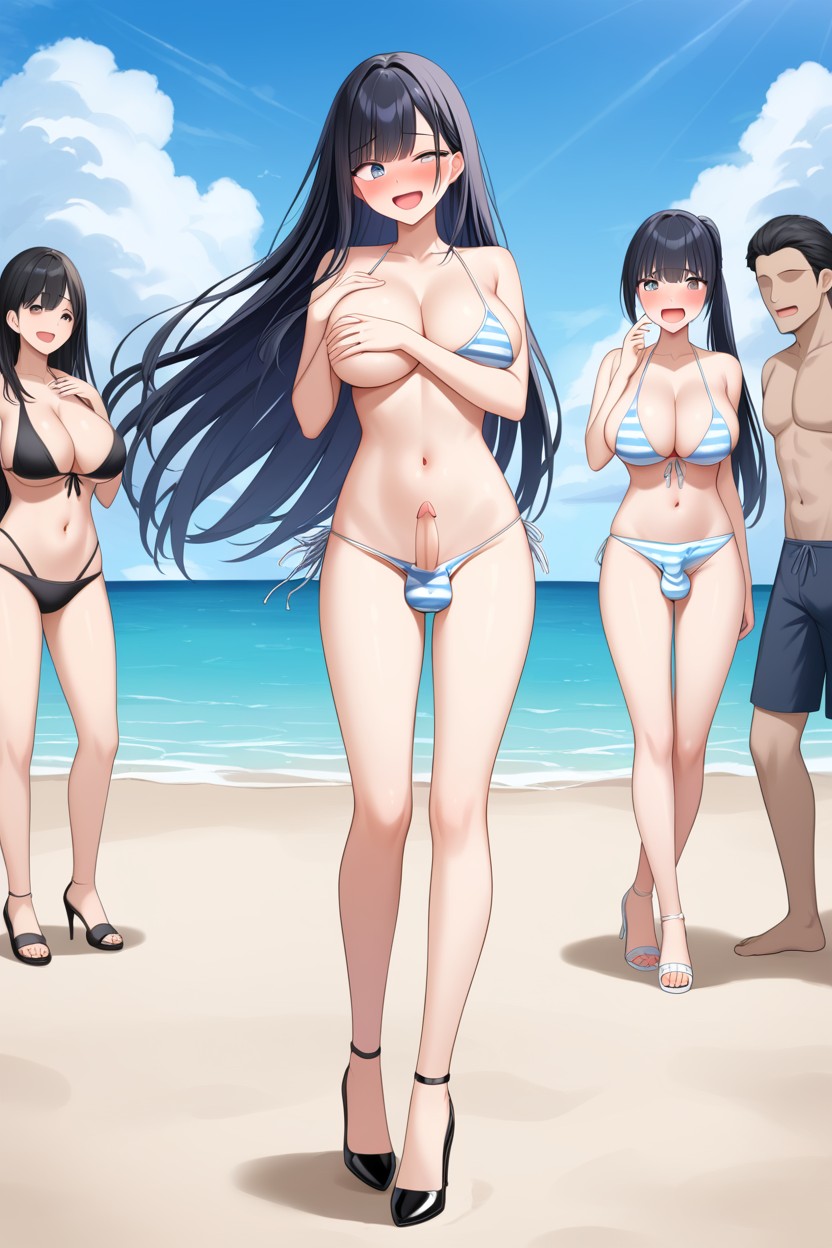 Bikini, Small, Standing Shemale AI Porn