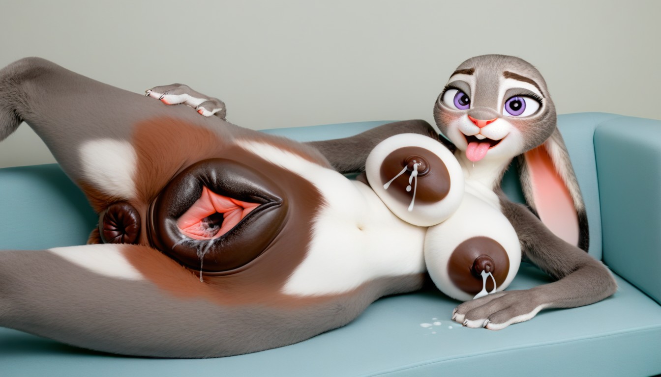 Ahegao, Brown Anus, Cul Arrondi Porno IA Furry