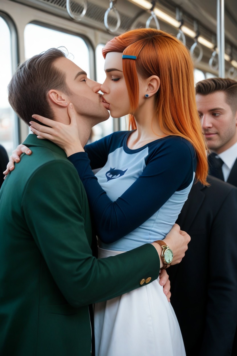 Ponytail, Hugging, Ben Carrying Gwen AI Porn