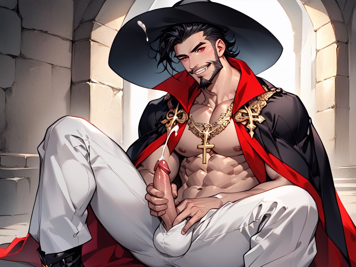 Black Hair, Cropped Jet Black Slicked Hair, Side View AI Gay Porn