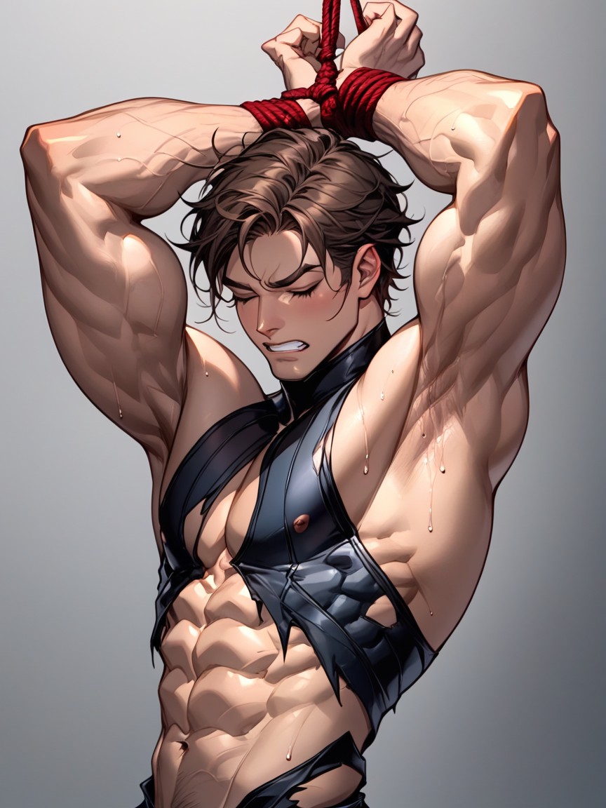 Nsfw, Ripped Clothes , Clenched Teeth AI Gay Porn